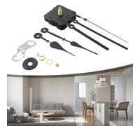 12-Piece Quartz Wall Clock Repair Kit with Long Spindle Movement (20mm), 4-8mm Panel Fit, Includes Hour/Minute/Second Hands, Hook & Accessories for