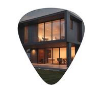 12-Piece realistic house Patterned Guitar Pick Set - Available in 3 Thicknesses, Suitable for Acoustic and Electric Guitars