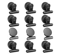 12 Piece Reusable Metal Refrigerator Magnets Secure Document Holders Paper Photo Display Clips Home Decors Multipurpose Document Clips