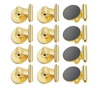 12 Piece Reusable Metal Refrigerator Magnets Secure Document Holders Paper Photo Display Clips Home Decors Multipurpose Document Clips