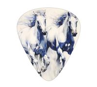 12-Piece Running Horse print Guitar Pick Set - Available in 3 Thicknesses, Suitable for Acoustic and Electric Guitars
