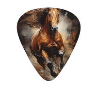 12-Piece Running Horses in the River Guitar Pick Set - Perfect for Beginners and Professionals (Bass, Electric, and Acoustic Guitars)