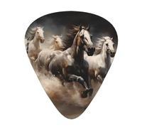 12-Piece Running of the Horses print Guitar Pick Set - Available in 3 Thicknesses, Suitable for Acoustic and Electric Guitars