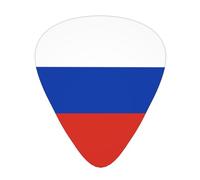 12-Piece Russian Flag Patterned Guitar Pick Set - Available in 3 Thicknesses, Suitable for Acoustic and Electric Guitars