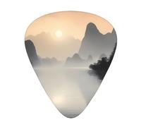 12-Piece Sansui, Japanese company Patterned Guitar Pick Set - Available in 3 Thicknesses, Suitable for Acoustic and Electric Guitars