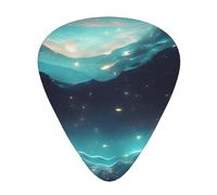 12-Piece Science Fiction Stars Patterned Guitar Pick Set - Available in 3 Thicknesses, Suitable for Acoustic and Electric Guitars