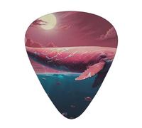 12-Piece sea dream nuclear whale print Guitar Pick Set - Available in 3 Thicknesses, Suitable for Acoustic and Electric Guitars