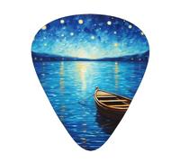12-Piece Sea in Starlight Patterned Guitar Pick Set - Available in 3 Thicknesses, Suitable for Acoustic and Electric Guitars