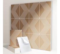 12-Piece Self-Adhesive Acoustic Panels, 11.8 x 15.7 x 0.4 in Sound Absorbing Wall Panels to Reduce Echo & Reverb, Decorative Panels for Home Theater, Gaming Room, Office & Bedroom