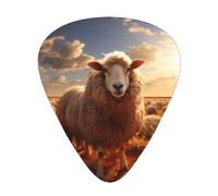 12-piece set of guitar picksAustralian sheep Prints comfortable and wear-resistant crisp tone for guitar and ukulele