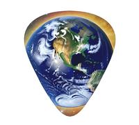 12-piece set of guitar picksCosmic Earth Prints comfortable and wear-resistant crisp tone for guitar and ukulele