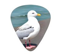 12-piece set of guitar picksCute seagull Prints comfortable and wear-resistant crisp tone for guitar and ukulele