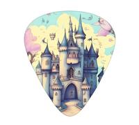 12-piece set of guitar picksFairytale Castle Prints comfortable and wear-resistant crisp tone for guitar and ukulele