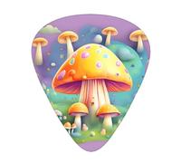 12-piece set of guitar picksFantasy Dream Mushroom Prints comfortable and wear-resistant crisp tone for guitar and ukulele