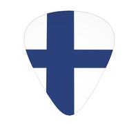 12-piece set of guitar picksFinnish flag Prints comfortable and wear-resistant crisp tone for guitar and ukulele