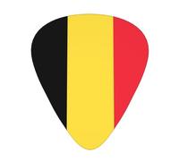 12-piece set of guitar picksFlag of Belgium Prints comfortable and wear-resistant crisp tone for guitar and ukulele