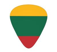 12-piece set of guitar picksFlag of Lithuania Prints comfortable and wear-resistant crisp tone for guitar and ukulele