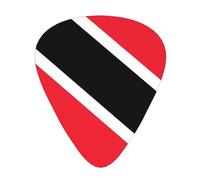 12-piece set of guitar picksFlag of Trinidad and Tobago Prints comfortable and wear-resistant crisp tone for guitar and ukulele
