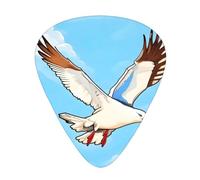 12-piece set of guitar picksFlying Seagulls Prints comfortable and wear-resistant crisp tone for guitar and ukulele