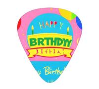12-piece set of guitar picksHappy Birthday Balloon Prints comfortable and wear-resistant crisp tone for guitar and ukulele