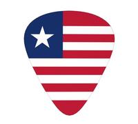 12-piece set of guitar picksLiberian flag Prints comfortable and wear-resistant crisp tone for guitar and ukulele