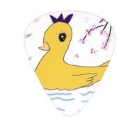 12-piece set of guitar pickslittle yellow duck Prints comfortable and wear-resistant crisp tone for guitar and ukulele