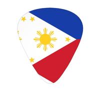 12-piece set of guitar picksPhilippine flag Prints comfortable and wear-resistant crisp tone for guitar and ukulele