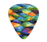 12-piece set of guitar picksRainbow Fish Scale Prints comfortable and wear-resistant crisp tone for guitar and ukulele