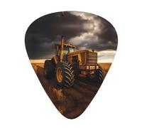 12-piece set of guitar picksTractor in the field Prints comfortable and wear-resistant crisp tone for guitar and ukulele