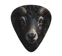 12-Piece sheep head Patterned Guitar Pick Set - Available in 3 Thicknesses, Suitable for Acoustic and Electric Guitars