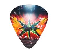 12-Piece Shocking Graffiti print Guitar Pick Set - Available in 3 Thicknesses, Suitable for Acoustic and Electric Guitars