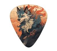 12-Piece Sitting Tengu print Guitar Pick Set - Available in 3 Thicknesses, Suitable for Acoustic and Electric Guitars