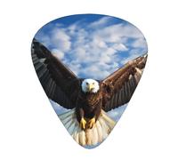 12-Piece Soaring Eagle Patterned Guitar Pick Set - Available in 3 Thicknesses, Suitable for Acoustic and Electric Guitars
