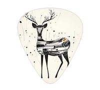 12-Piece spotted deer print Guitar Pick Set - Available in 3 Thicknesses, Suitable for Acoustic and Electric Guitars