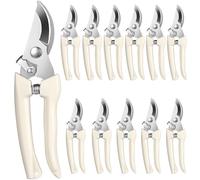12-Piece Stainless Steel Pruning Shears Set, Heavy Duty Garden Scissors with Safety Lock for Precision Cutting