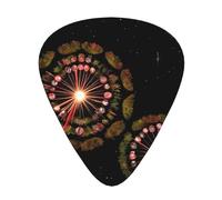 12-Piece Starry Dandelion print Guitar Pick Set - Available in 3 Thicknesses, Suitable for Acoustic and Electric Guitars