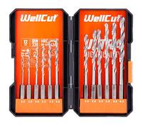 12 Piece Steel Drill Bit Set, hex Shank high Speed Steel Drill bits, 2-6.5mm High Speed Steel, Quick Change Drill bits, 1/4" Hex Shank