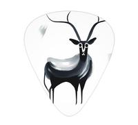 12-Piece Strange antelope Patterned Guitar Pick Set - Available in 3 Thicknesses, Suitable for Acoustic and Electric Guitars