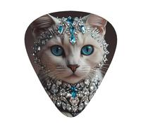 12-Piece Strange Cat print Guitar Pick Set - Available in 3 Thicknesses, Suitable for Acoustic and Electric Guitars