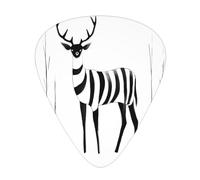 12-Piece Strange Deer print Guitar Pick Set - Available in 3 Thicknesses, Suitable for Acoustic and Electric Guitars