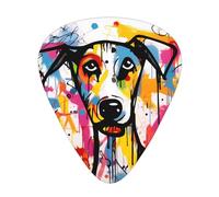 12-Piece Strange Doodle Dog Patterned Guitar Pick Set - Available in 3 Thicknesses, Suitable for Acoustic and Electric Guitars