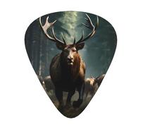12-Piece Strong elk print Guitar Pick Set - Available in 3 Thicknesses, Suitable for Acoustic and Electric Guitars