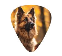 12-Piece Strong shepherd dog print Guitar Pick Set - Available in 3 Thicknesses, Suitable for Acoustic and Electric Guitars