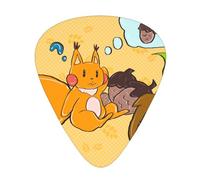 12-Piece Sunflower Seed Squirrel Guitar Pick Set - Perfect for Beginners and Professionals (Bass, Electric, and Acoustic Guitars)