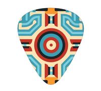 12-Piece Symmetrical maze Patterned Guitar Pick Set - Available in 3 Thicknesses, Suitable for Acoustic and Electric Guitars