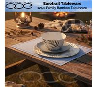 12 Piece Tableware Set Panda Bamboo