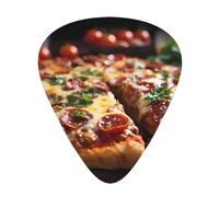 12-Piece Tantalizing Sausage Pizza Guitar Pick Set - Perfect for Beginners and Professionals (Bass, Electric, and Acoustic Guitars)