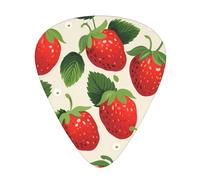 12-Piece Tasty Strawberry Patterned Guitar Pick Set - Available in 3 Thicknesses, Suitable for Acoustic and Electric Guitars