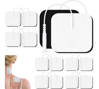 12-Piece TENS Machine Pads Set - Premium Replacement Electrodes for Reusable TENS Machines - Compatible with Auvon & Ideal Revitive Pads for Enhanced Therapy