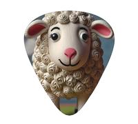 12-Piece textured sheep Patterned Guitar Pick Set - Available in 3 Thicknesses, Suitable for Acoustic and Electric Guitars